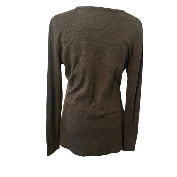 Meriwool Merino Wool Base Layer Shirt •Women XL• Long Sleeve Tee Shirt Grey - Picture 2 of 7
